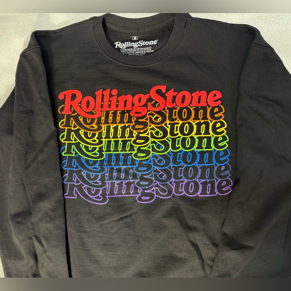 The Rolling Stones, womens black crew neck sweatshirt - Picture 10 of 12